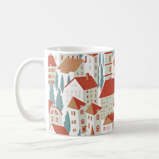 Mug Maisons De Ville : Illustration Sans Faille (Gauche)