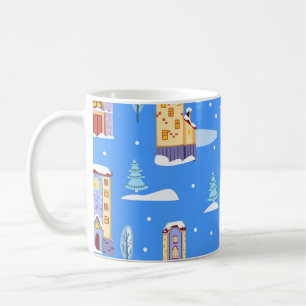 Mug Maisons d'hiver scandinave Motif de neige