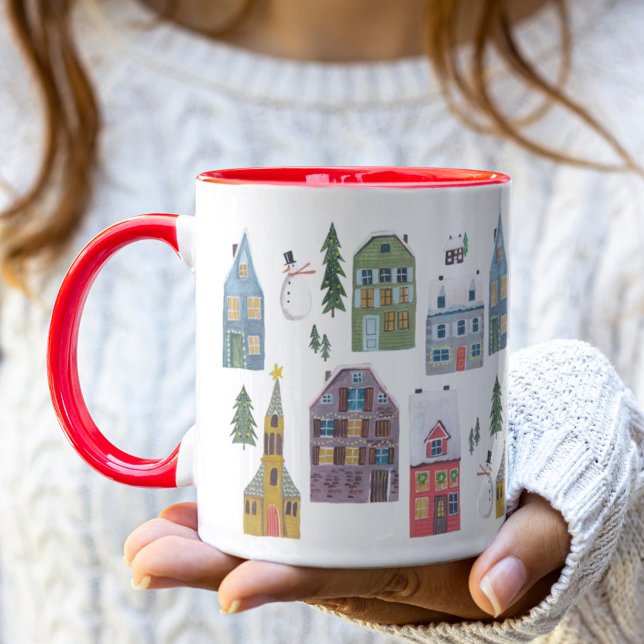 Mug Maisons et gîtes de ski hiver Noël (Créateur téléchargé)