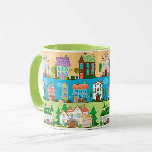 Mug Maisons mignonnes (Devant gauche)