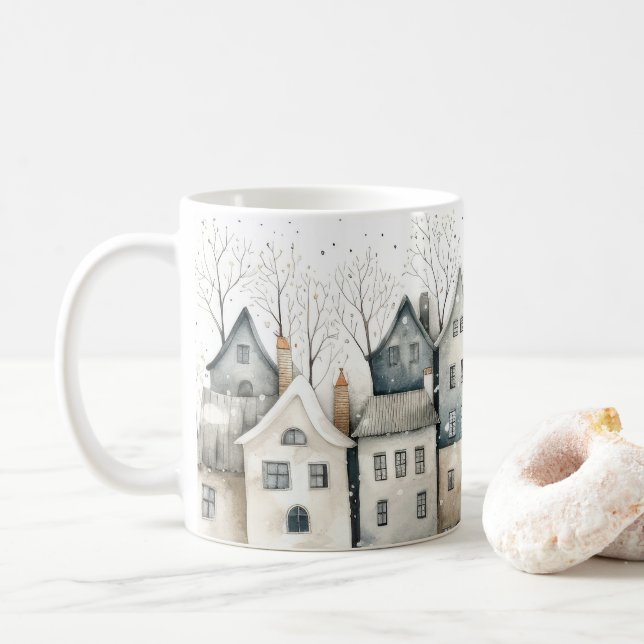 Mug Maisons nordiques (Avec donut)