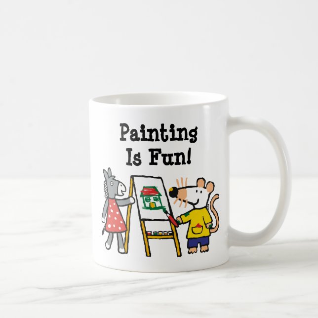 Mug Maisy et peinture pointillée à l'école maternelle (Droite)