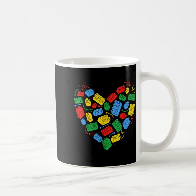 Mug Maître Constructeur Bloc Brique Bâtiment Cœur Vale (Droite)