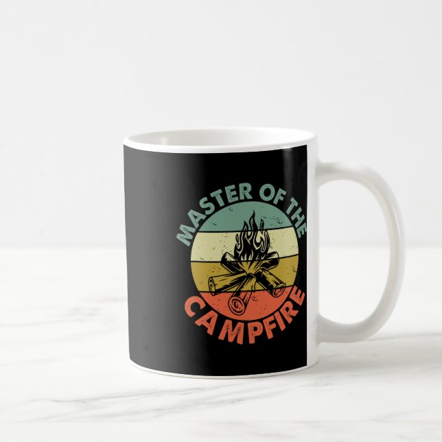 Mug Maître de la chemise de camping de papa au feu de  (Droite)
