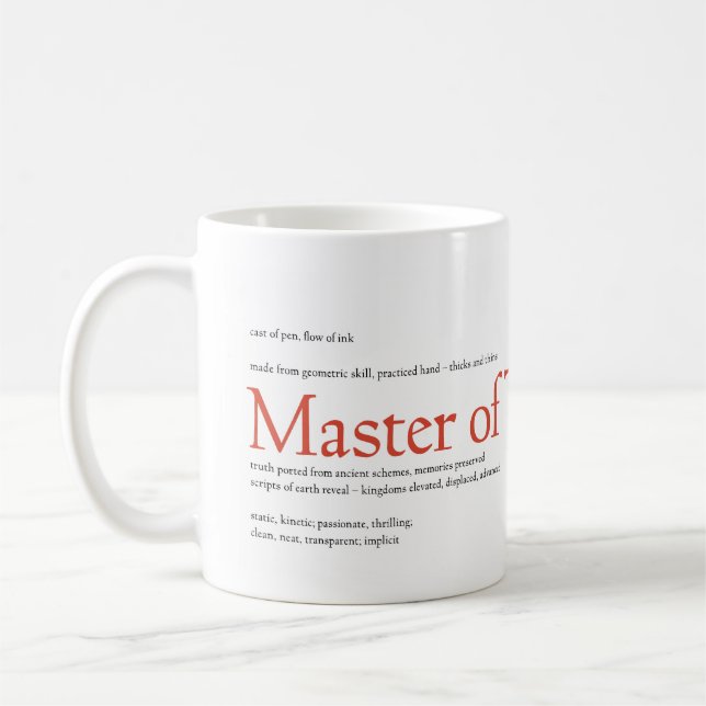 Mug Maître de la typographie (Gauche)