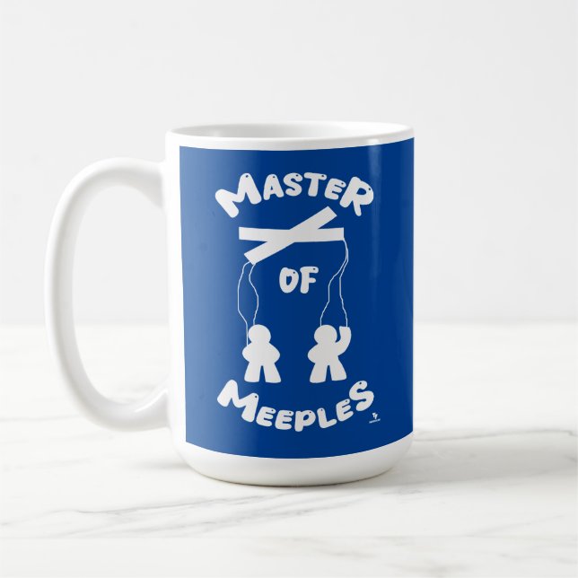 Mug Maître de Meeples Funny Gamer Puppet Slogan (Gauche)
