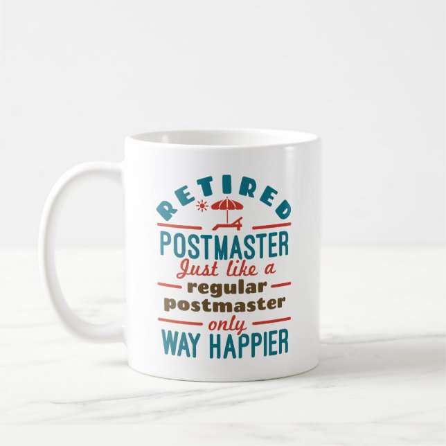 Mug Maître de poste à la retraite amusant retraite heu (Gauche)
