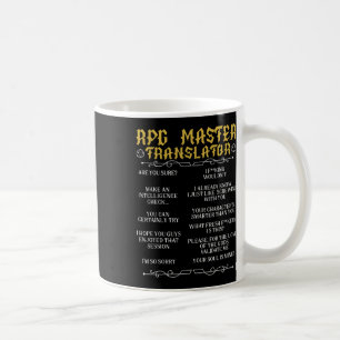 Mug Maître de Rpg Traducteur Jeux de société D20 Drôle
