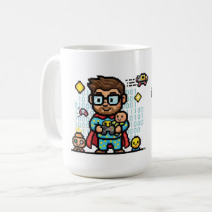 Mug Maître des Octets et Papa Geek de l'Heure du Couch
