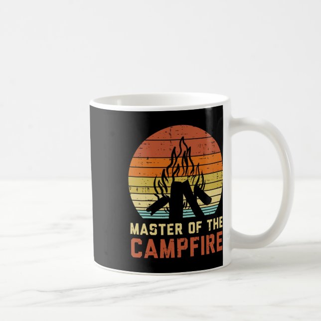 Mug Maître du feu de camp Coucher de soleil Rétro Feu  (Droite)