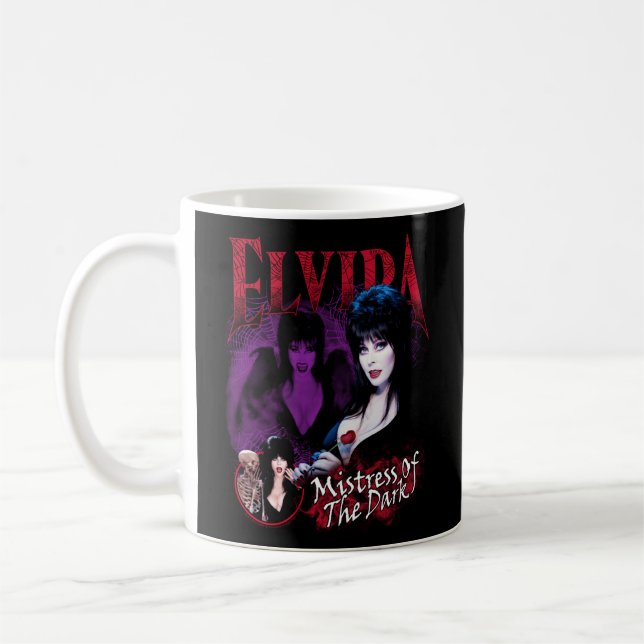 Mug Maîtresse Elvira De Violet Foncé Et Rouge (Gauche)