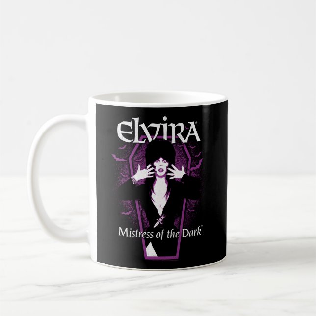 Mug Maîtresse Elvira Des Chauves-Bats Violets Foncé Et (Gauche)