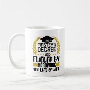 Mug Maîtrise Diplôme Cadeau de diplôme MSW MBA Wine