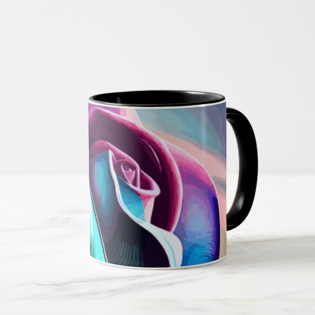 Mug Majesté de minuit : La beauté noire des Roses noir (Devant droit)