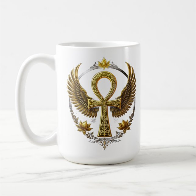 Mug Majestic Ankh Power Patrimoine sacré de l'Égypte (Gauche)