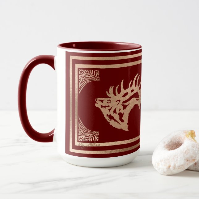 Mug Majestic Bull Elk (Avec donut)
