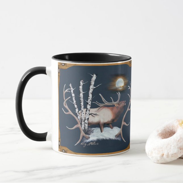 Mug Majestic Bull Elk (Avec donut)