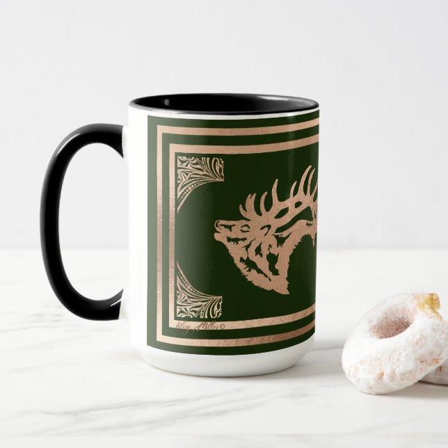 Mug Majestic Bull Elk (Avec donut)