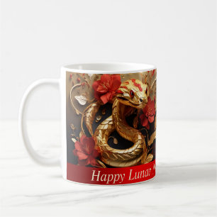 Mug Majestic Golden Snake Chinois Nouvel An Fouille