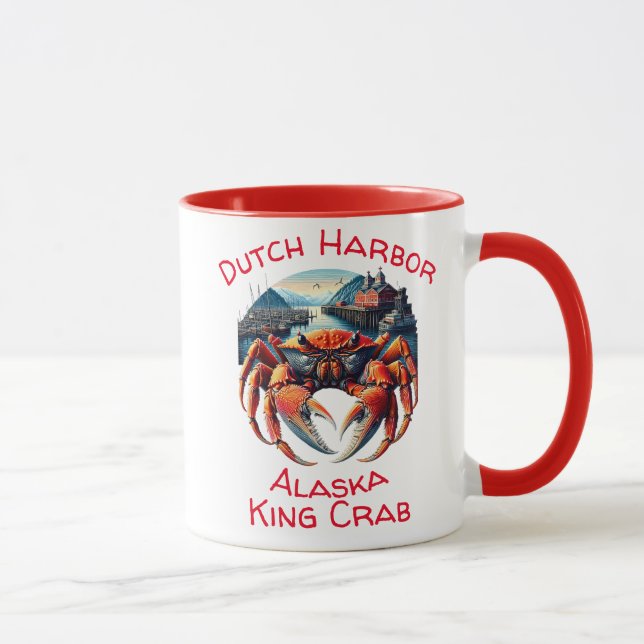 Mug Majestic Harbour Sentinel Un Crabe Vibrant (Droite)