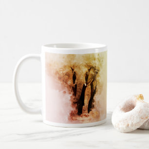 Mug Majestic Homme African Elephant Walking Aquarelle