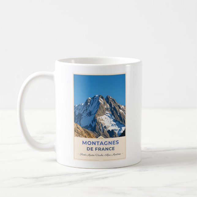 Mug Majestic Peaks of the French Alps (Gauche)