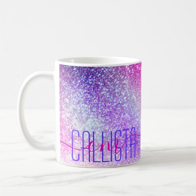 Mug Majestic rose violet Nebula Galaxy Parties scintil (Gauche)