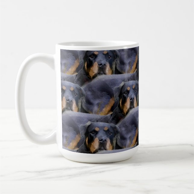 Mug Majestic Rottweiler: Serenity in Strength (Gauche)