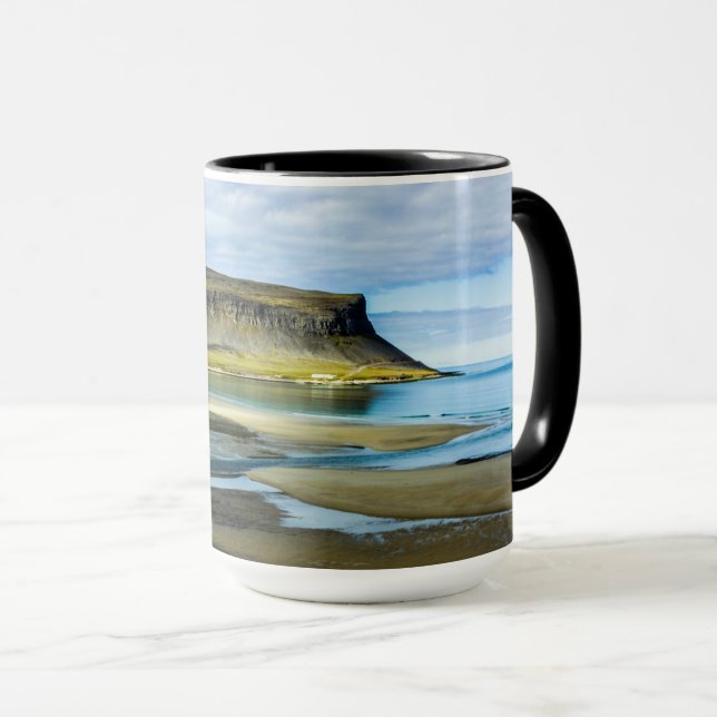 Mug Majestic Westfjords Islande côte accidentée Photo (Devant droit)