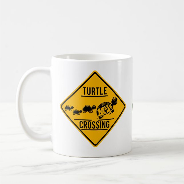 Mug MaJk Turtle "Traversée de tortue" Panneau de rende (Gauche)