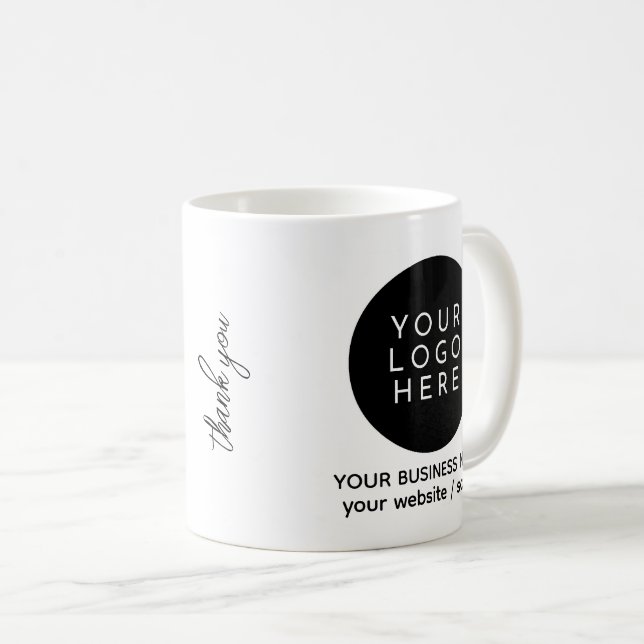 Mug Make Your Own Small Business Custom Logo Info (Devant droit)