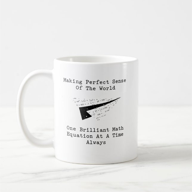 Mug Making Sense of World: One Brilliant Math Equation (Gauche)
