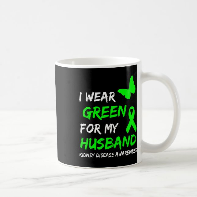 Mug Maladie Je Porte Du Vert Pour Mon Mari Ruban (Droite)