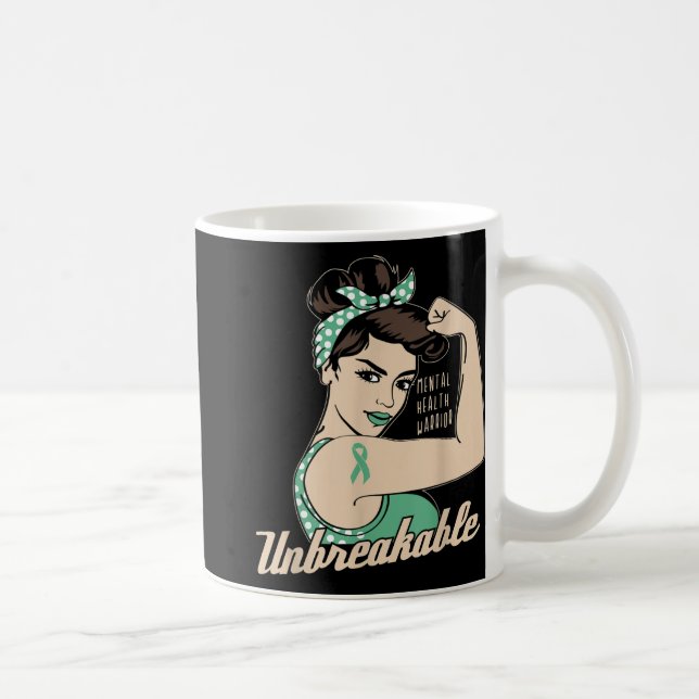 Mug Maladie mentale Suicide Sensibilisation Guerrier U (Droite)