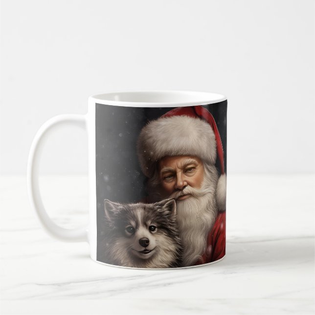 Mug Malamute d'Alaska avec Noël du Père Noël (Gauche)