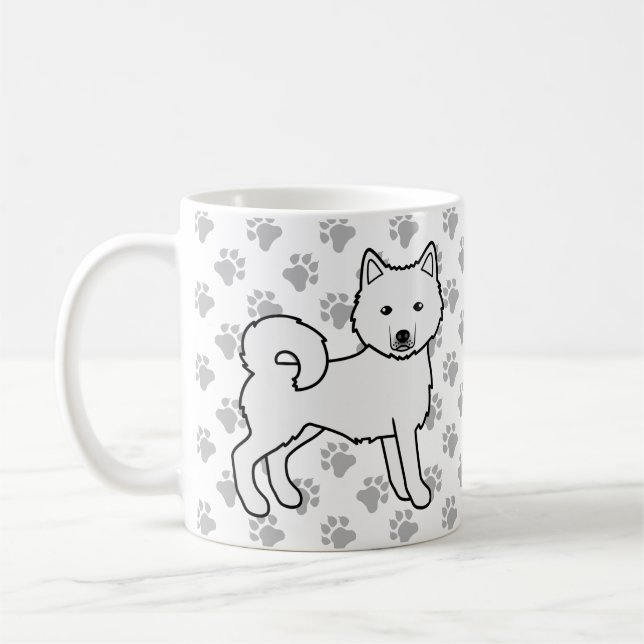 Mug Malamute d'Alaska blanc, chien mignon et pattes (Gauche)
