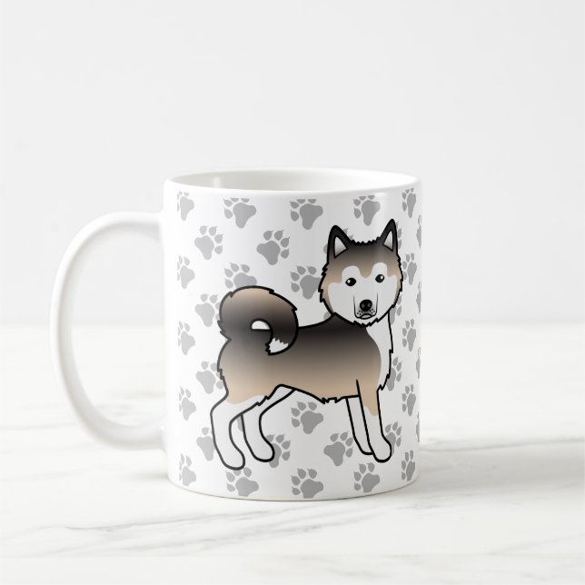 Mug Malamute d'Alaska couleur sable Chien mignon & pat (Gauche)