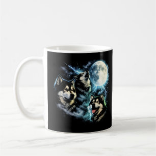 Mug Malamute d'Alaska hurlant à la Lune Chien Arctique