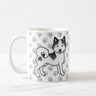 Mug Malamute d'Alaska Pie noir Chien et pattes mignons