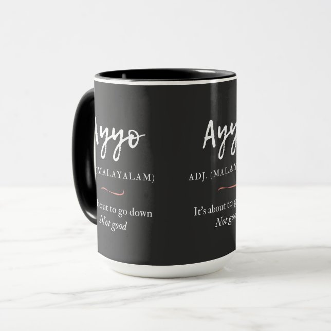 Mug malayalam tshirt ayyo définition (Devant gauche)