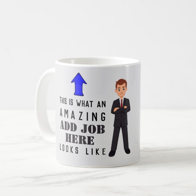 Mug MALE Coworker BOSS Caricature Idée cadeau caricatu (Devant gauche)