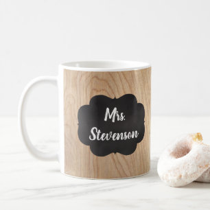 Mug Mâle en bois de pays vintage/coutume femelle de