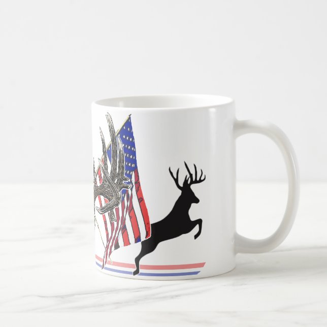 Mug Mâle patriotique de Whitetail (Droite)