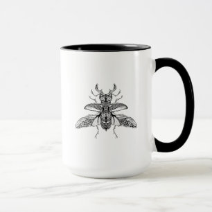 Mug Mâle-Scarabée psychédélique inspiré