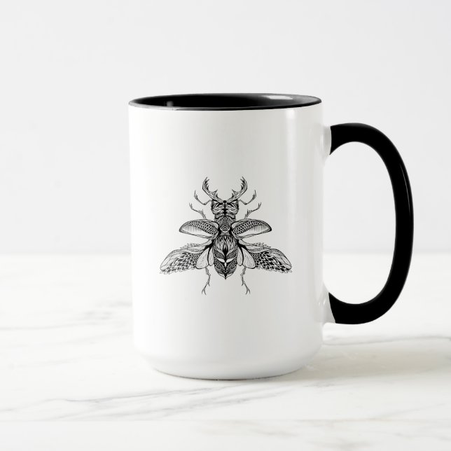 Mug Mâle-Scarabée psychédélique inspiré (Droite)