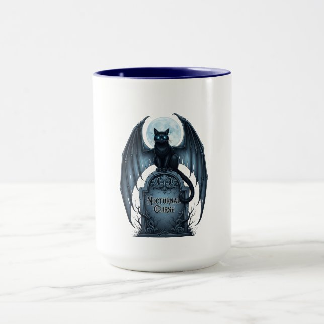 Mug Malédiction Nocturne Chat Gargoyle (Centre)