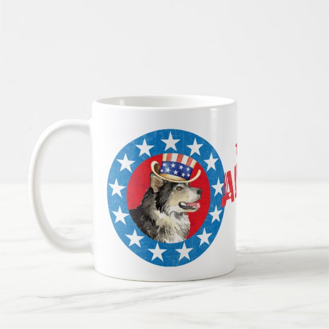Mug Malemute patriotique de l'Alaska (Gauche)