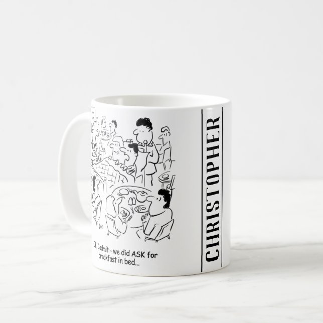 Mug Malentendu sur le petit déjeuner en Bed (Devant gauche)