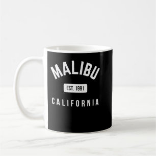 Mug Malibu Beach California Est 1991 Vintage Retro Pul
