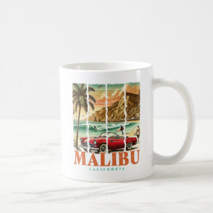 Mug Malibu Californie - Voiture de sport Vue Pittoresq